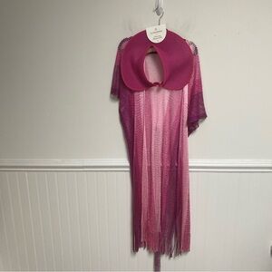 LA Valentina 2 Piece Set Kimono + Hat Swim Cover Up Size O/S